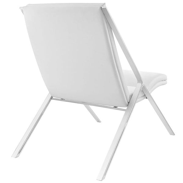 Swing Vinyl Lounge Chair in White