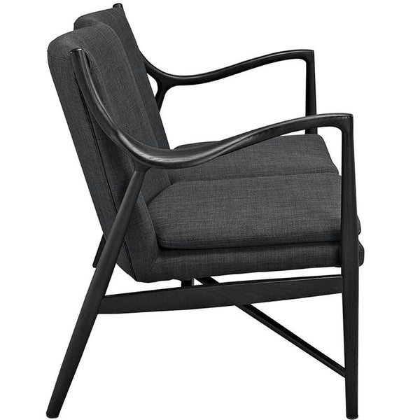 Makeshift Upholstered Loveseat in Black Gray by Furniture and Things