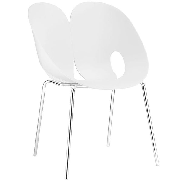 Envelope Dining Side Chair in White