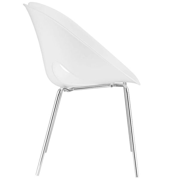 Envelope Dining Side Chair in White