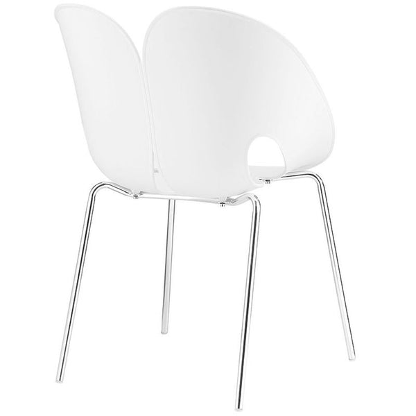 Envelope Dining Side Chair in White