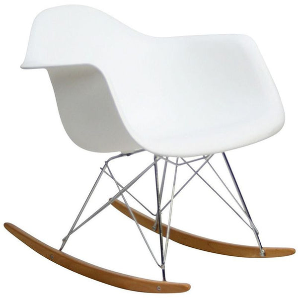 Rocker Lounge Chair in White