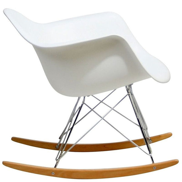 Rocker Lounge Chair in White