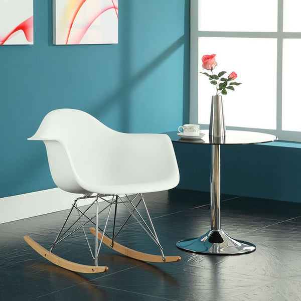 Rocker Lounge Chair in White