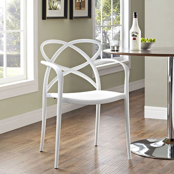 Enact Dining Armchair in White