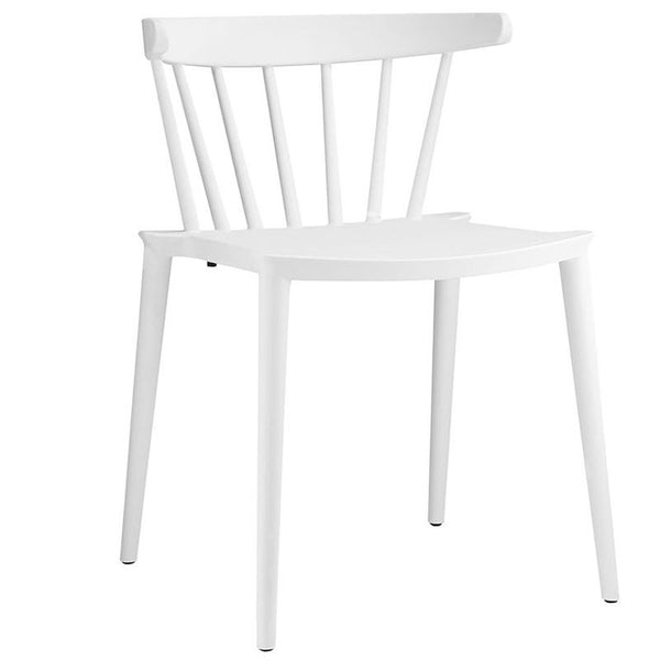 Spindle Dining Side Chair in White