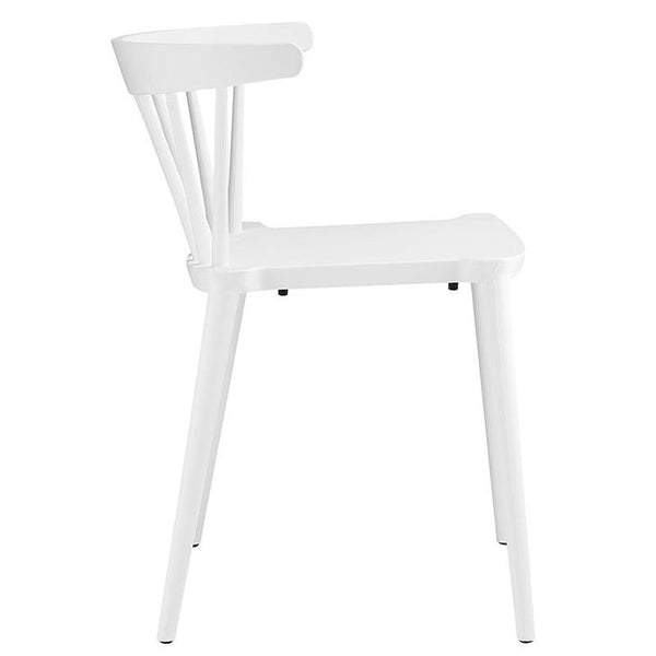 Spindle Dining Side Chair in White