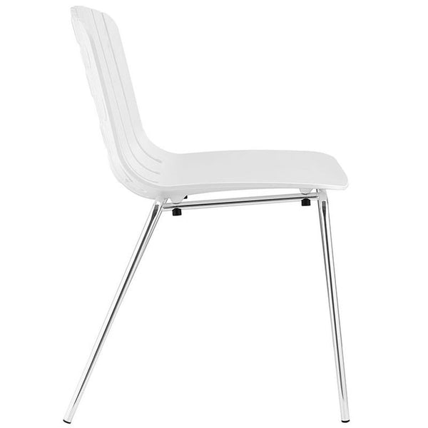 Trace Dining Side Chair in White