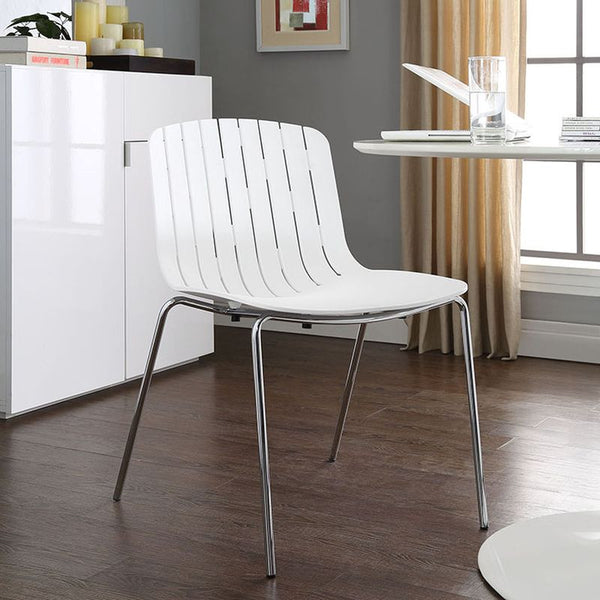 Trace Dining Side Chair in White