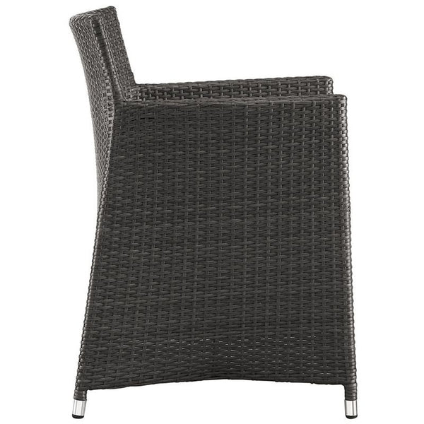 Junction Dining Outdoor Patio Armchair in Brown White