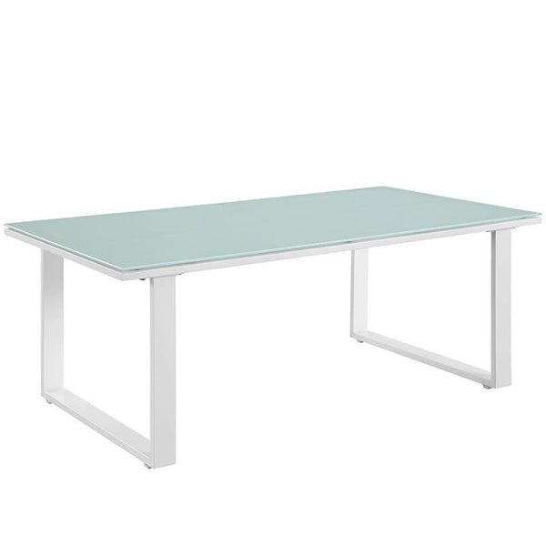 Fortuna Outdoor Patio Coffee Table in White