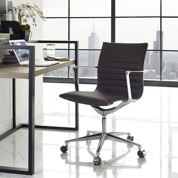 Vi Mid Back Office Chair in Brown