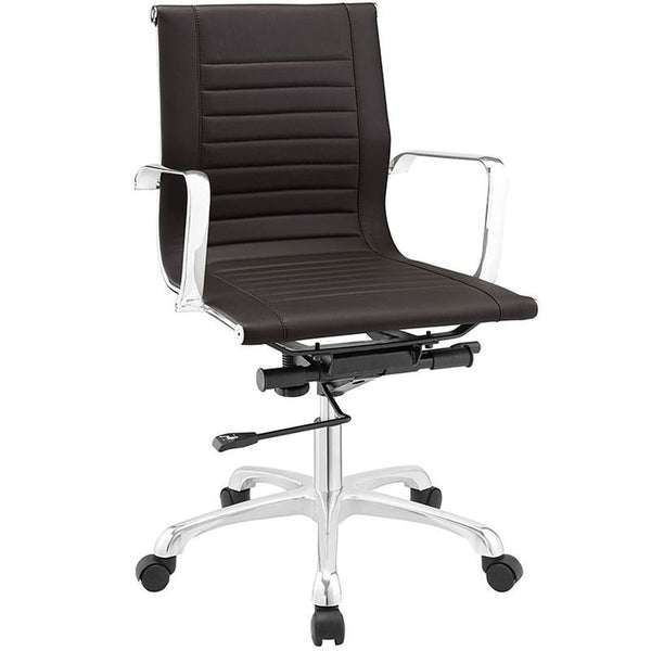 Runway Mid Back Office Chair in Brown