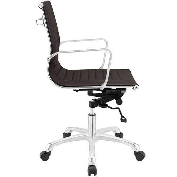 Runway Mid Back Office Chair in Brown