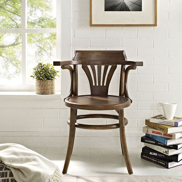 Stretch Dining Side Chair in Walnut