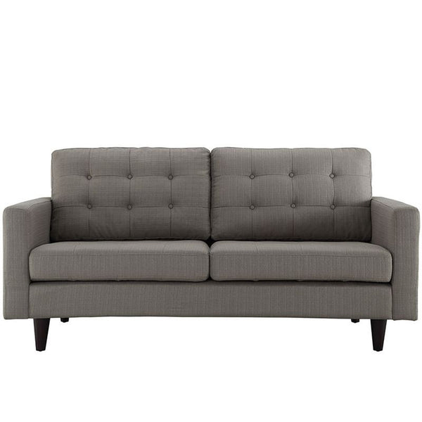 Empress Upholstered Loveseat in Granite