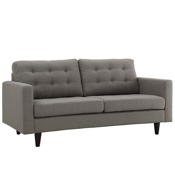 Empress Upholstered Loveseat in Granite