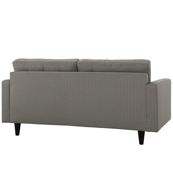 Empress Upholstered Loveseat in Granite