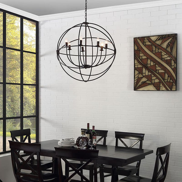 Atom Chandelier in Black