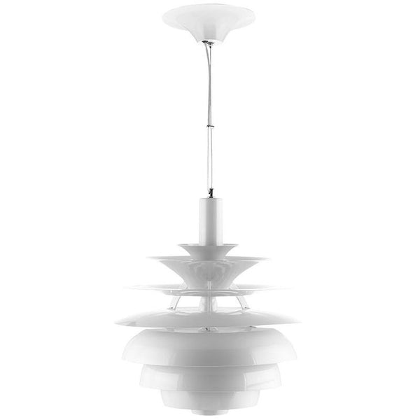 Rebound 17" Stainless Steel Chandelier in White