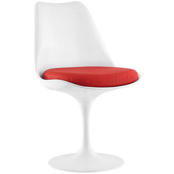 Lippa Dining Vinyl Side Chair in Red