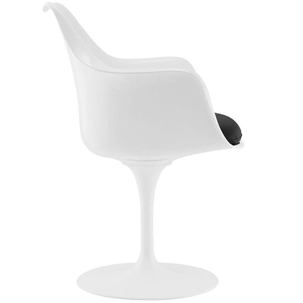 Lippa Dining Vinyl Armchair in Black