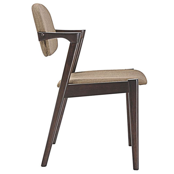 Spunk Dining Armchair in Walnut Latte