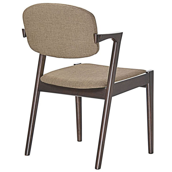 Spunk Dining Armchair in Walnut Latte