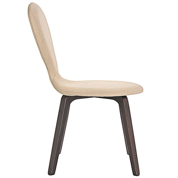 Tempest Dining Side Chair in Walnut Beige