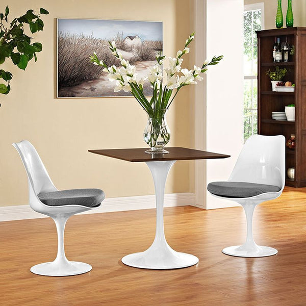 Lippa 28" Wood Dining Table in Walnut