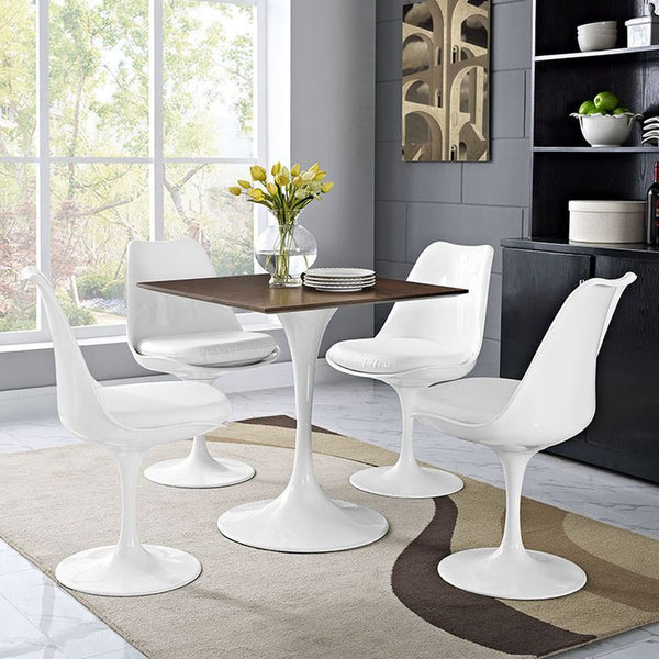 Lippa 28" Wood Dining Table in Walnut