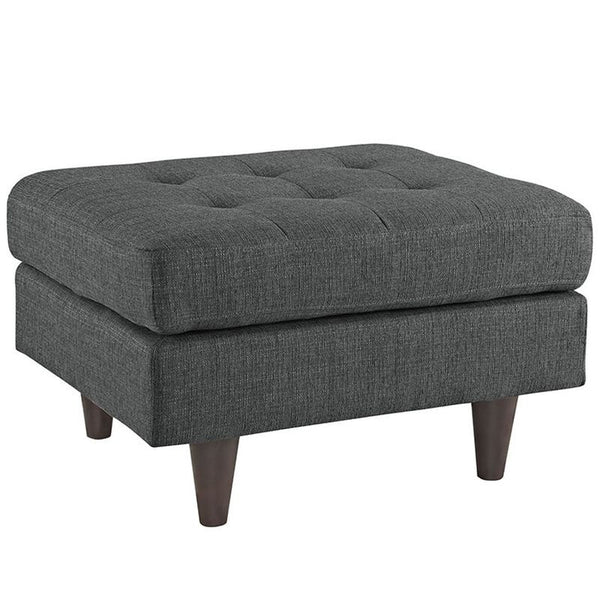 Empress Upholstered Ottoman in Gray