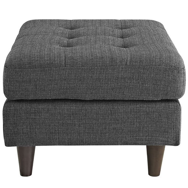 Empress Upholstered Ottoman in Gray