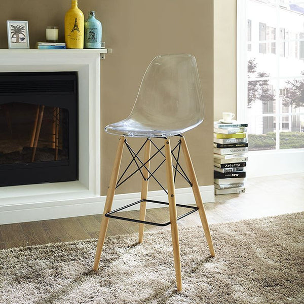 Pyramid Bar Stool in Clear