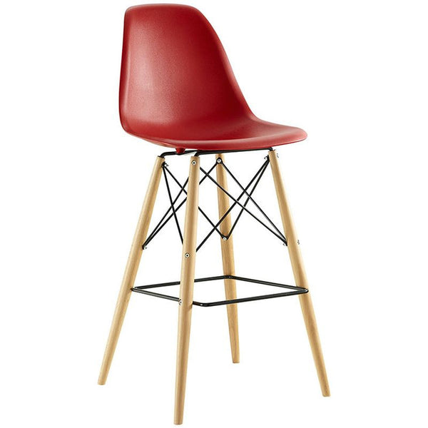 Pyramid Bar Stool in Red