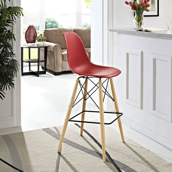 Pyramid Bar Stool in Red