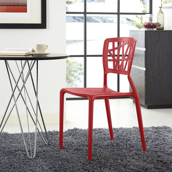 Astro Dining Side Chair in Red