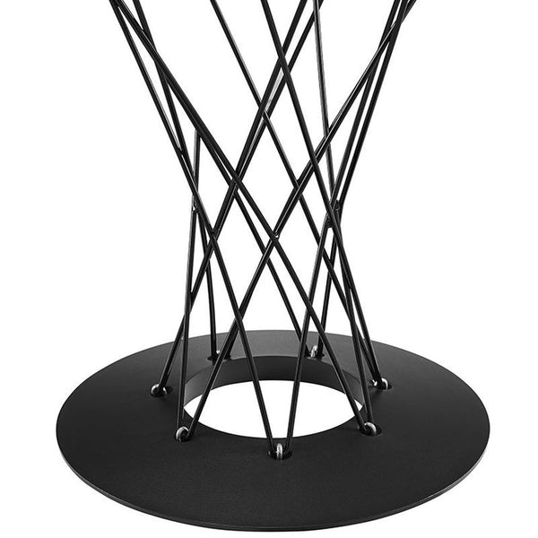 Cyclone Wood Top Dining Table in Black by Furniture and Things