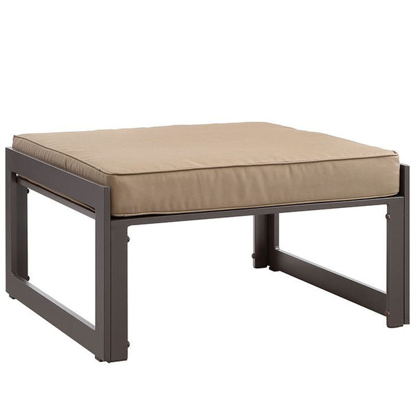 Fortuna 5 Piece Outdoor Patio Sectional Sofa Set in Brown Mocha