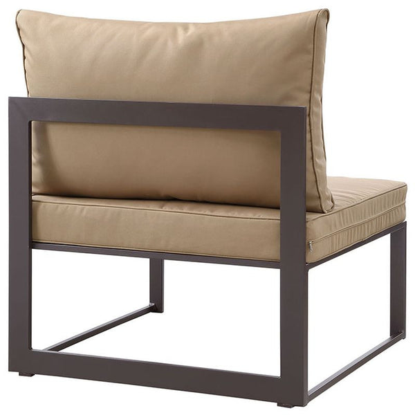 Fortuna 8 Piece Outdoor Patio Sectional Sofa Set in Brown Mocha