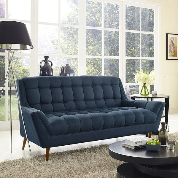 Response Fabric Loveseat in Azure