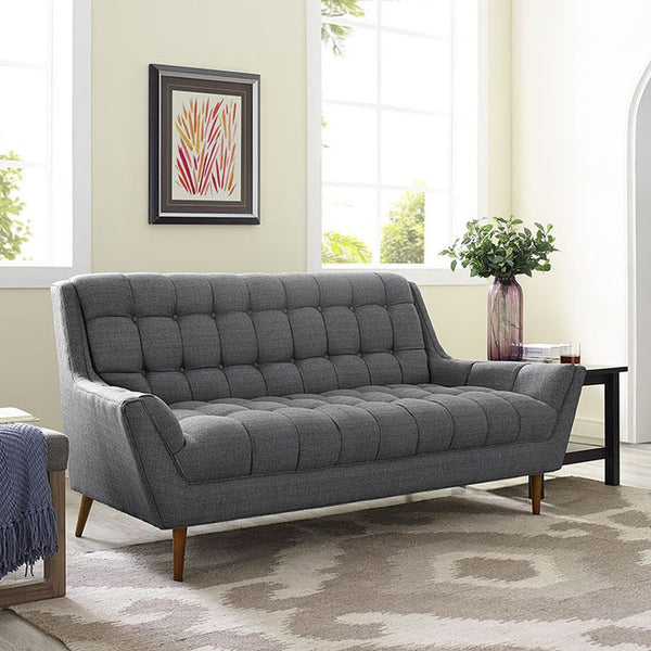 Response Fabric Loveseat in Gray