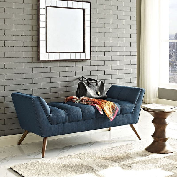 Response Medium Fabric Bench in Azure