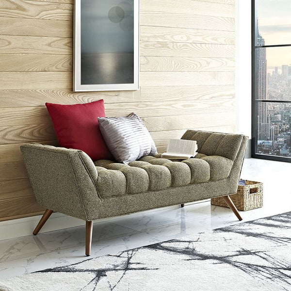 Response Medium Fabric Bench in Oatmeal