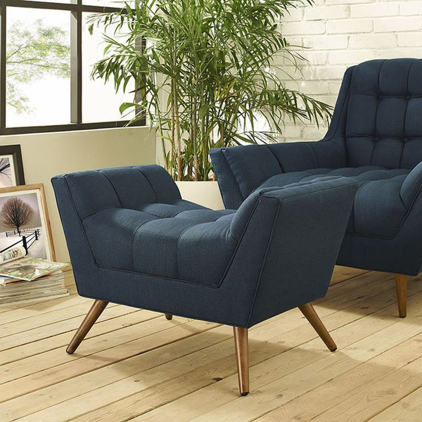 Response Fabric Ottoman in Azure