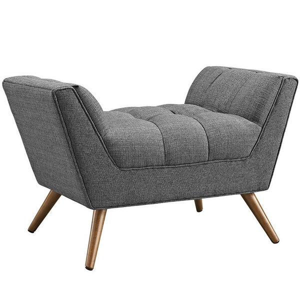 Response Fabric Ottoman in Gray