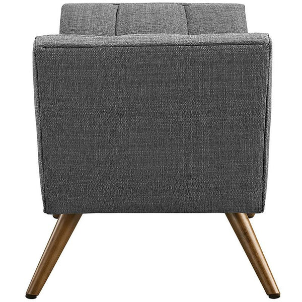 Response Fabric Ottoman in Gray