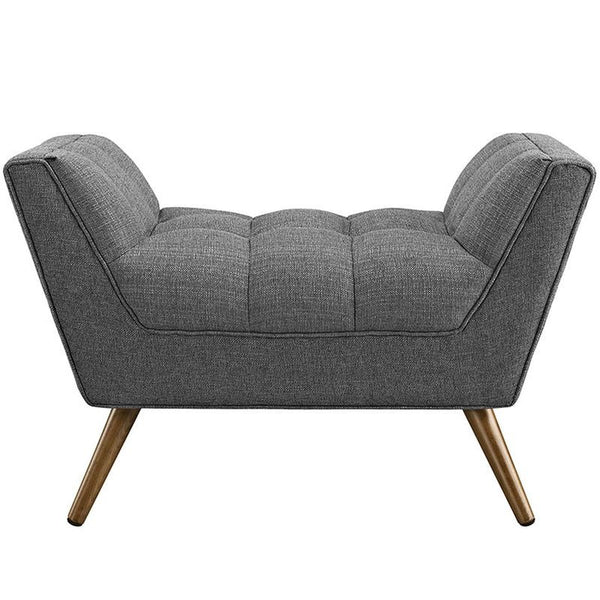 Response Fabric Ottoman in Gray