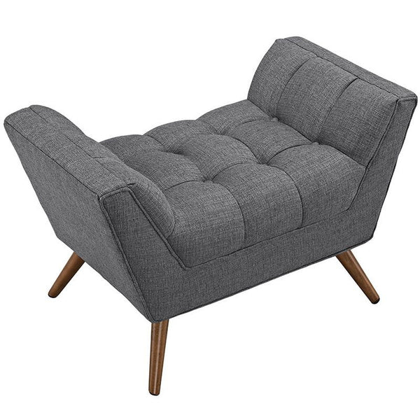 Response Fabric Ottoman in Gray