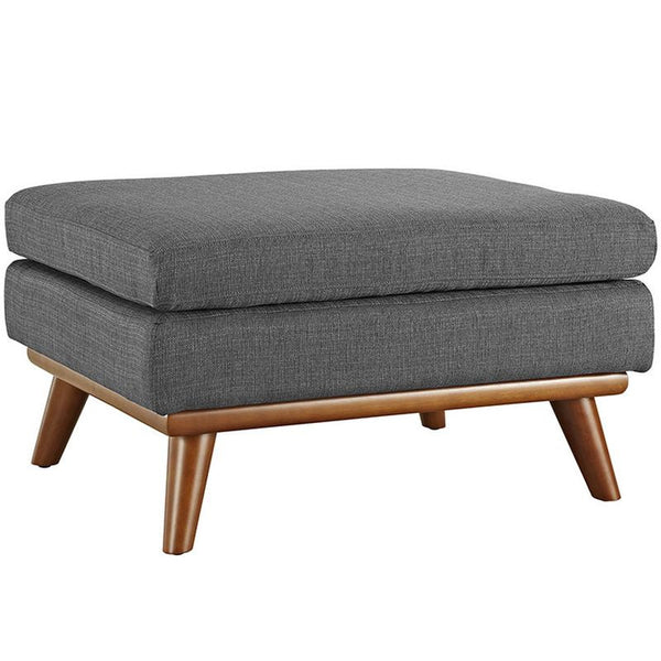 Engage Fabric Ottoman in Gray